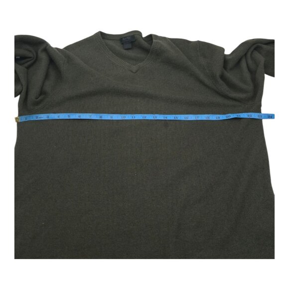 Marshall Fields Sweater Men LT Green Cashmere Preppy Grandpa Core Minimalist - Picture 9 of 10